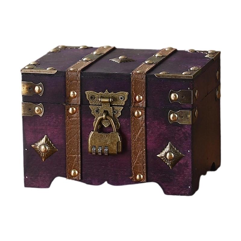 Fashionable European Handheld Sturdy Wood Suitcases Portable Storage Trunk Accessory for Trip and Home Organization top sale