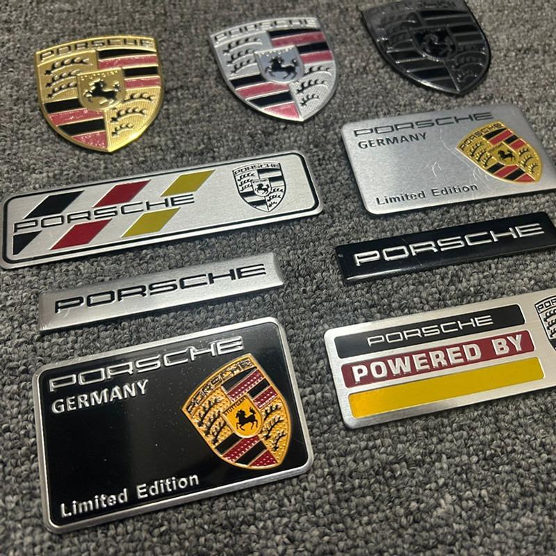 3D Алюминиевая Наклейка-Шильдик для Автомобиля Декоративная Наклейка на Кузов Багажник Окно Личность Декор для Porsche Эмблема Автоаксессуары