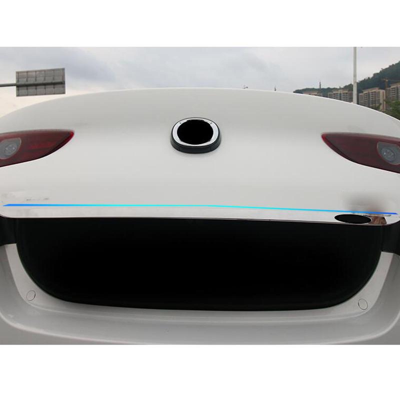 For Mazda 3 Mazda3 Axela M3 Cover Stainless Steel Rear Door Bottom Trunk Tailgate Frame Plate Trim Bumper