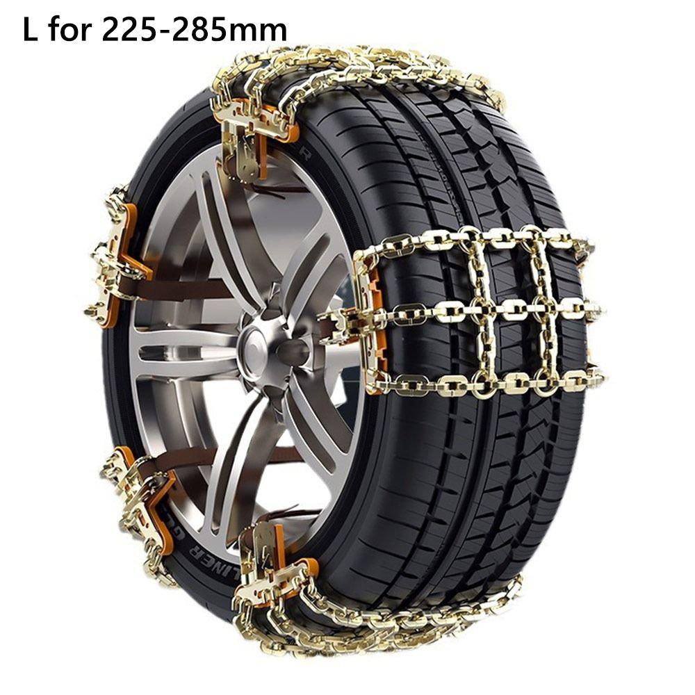Thickened Stainless Steel Snow Chain Driving Safety Auto Anti-Skid Chain for Tire Width 165-285mm