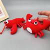 Милый красный краб рак плюшевая кукла брелки сумка подвеска игрушка смешной красный омар школьный ранец украшения аксессуары подарок
