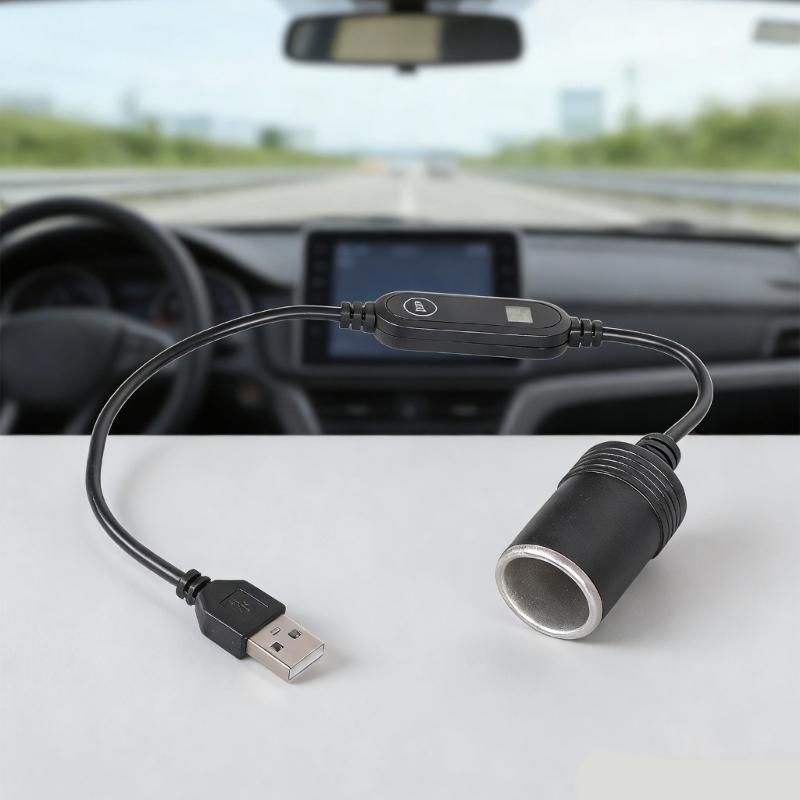 USB-адаптер в автомобильную розетку с цифровым экраном, выход 5В/9В/12В, USB-папа в гнездо прикуривателя 12В для автомобильного устройства, светодиодная подсветка