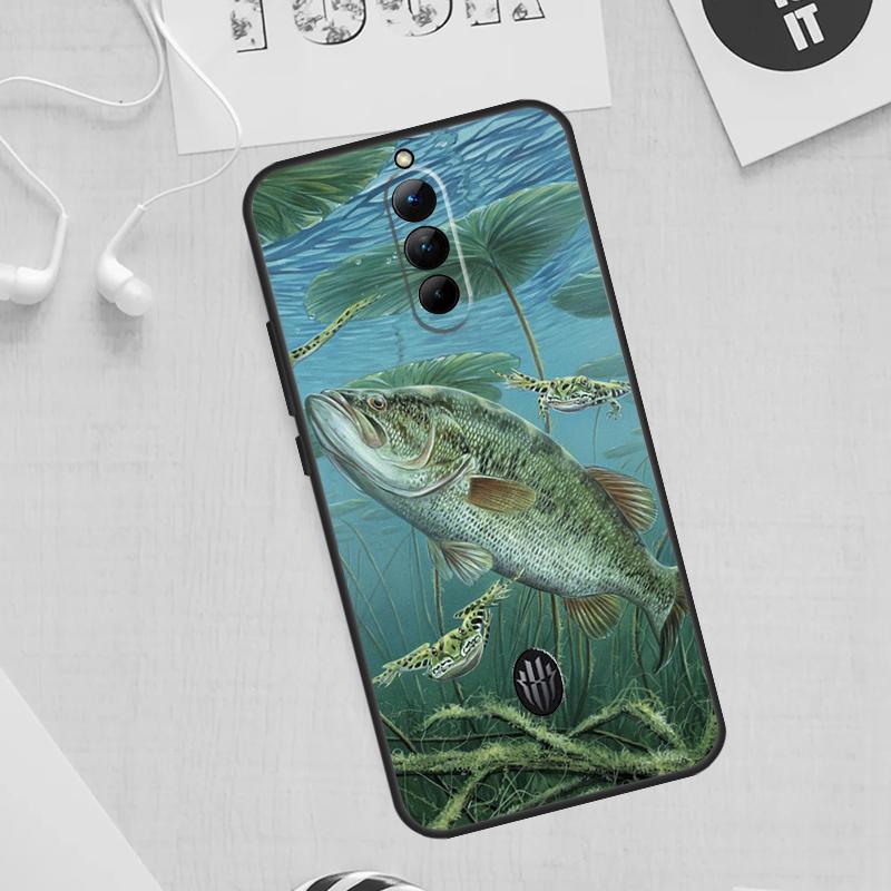 Bass Fishing Lake Fisherman Case For ZTE Nubia Red Magic 10S 8S 9S 8 9 11 Pro Plus 6 7 6S 7S 6R For RedMagic 10 Air Cover