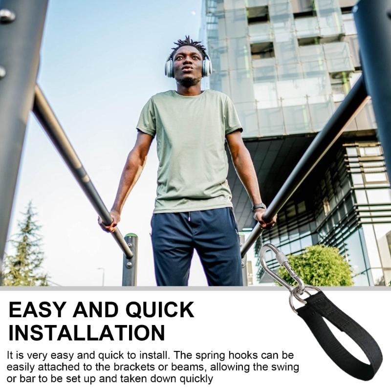Ремень для качелей с карабинами с предохранительной защелкой для качелей, простая установка