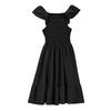 Girls Summer Dress Smocked Ruffle Sleeve Square Neck A-Line Sundress Cute Princess