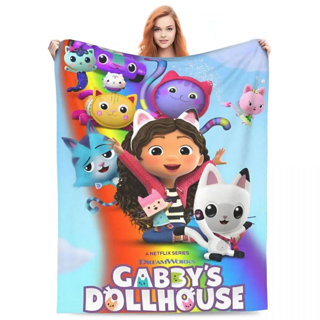Милые одеяла для кукольного домика G-Gabbys Girl из флиса Весенне-осеннее Волшебный дом Дышащее Мягкое Одеяло-плед для Кровати Дивана Коврик Кусок