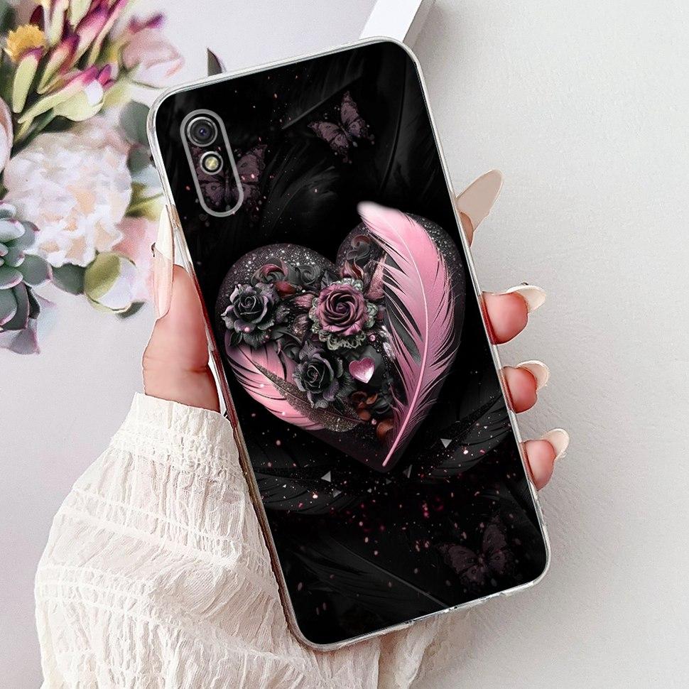 Чехол для Xiaomi Redmi 9A Redmi 9AT Мягкий Силикон ТПУ Милый Модный Чехлы для Телефона Для Xiaomi Redmi 9A T 9AT Redmi9A Задняя Крышка Корпус