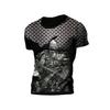 Мужская футболка 3D-печать Винтажный принт Короткий рукав Круглый вырез Пуловер Повседневный топ