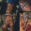 Women Men Luxury Shiny Fashion Bracelet Hip Hop Link Chain Bracelet Inlaid Rhinestone