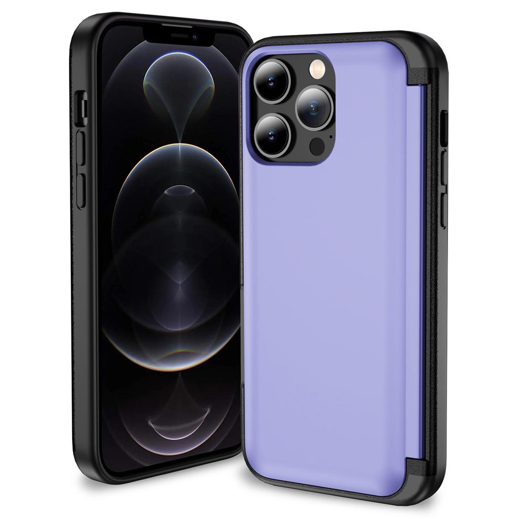 For iPhone 12 Pro 6.1 inch/12 6.1 inch Cell Phone Case Flip Kickstand TPU+PC Cover