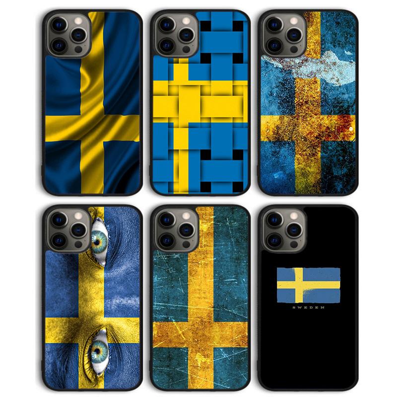 Чехол для телефона со шведским флагом, задняя крышка для iPhone 17 Air 16 15 14 13 11 12 Pro Max Plus, корпус Coque