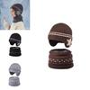 Childrens Knitted Beanie And Neck Gaiter Set With Fleece For Winter Cold Protection