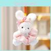 Skirt Bow White Rabbit Plush Toy Pendant Animal Keychain Bag Decoration Gift