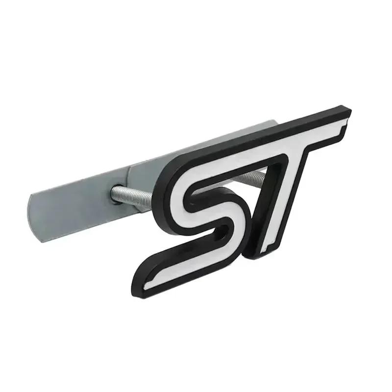 3D металлическая эмблема ST на переднюю решетку радиатора, наклейка на заднее крыло багажника автомобиля для Focus Mondeo Fiesta Edge Escort MK2 MK3 MK4 MK5 MK7