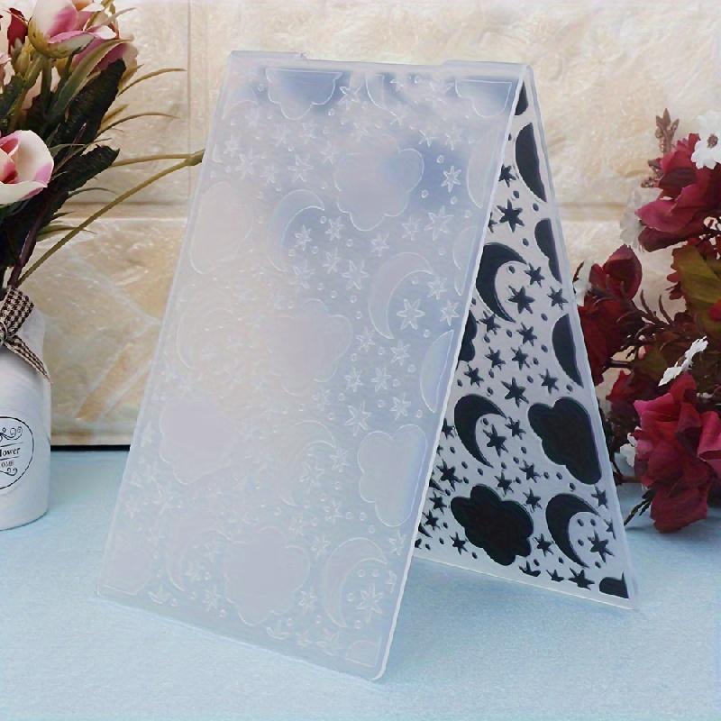 Пластиковый 3D папка для тиснения для DIY скрапбукинга, бумажного ремесла, изготовления открыток, декоративные материалы Луна Облако Звезда