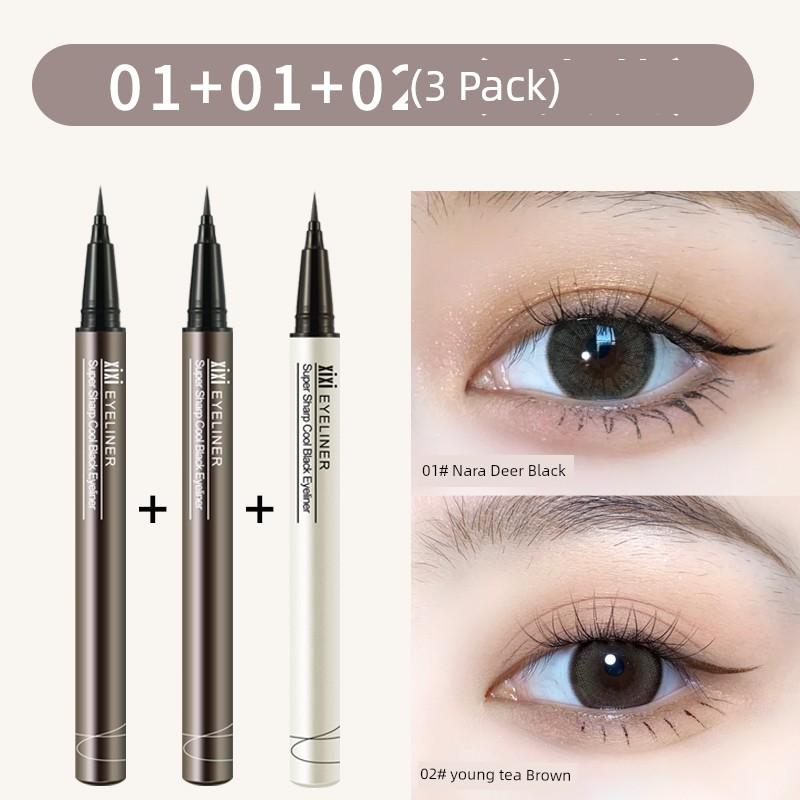 Xixi3 Pack Eyeliner Smooth Slim 0.014mm NIB Not Easy to Smudge Discoloration Resistant Flagship Store Genuine Goods