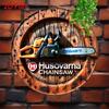 Vintage Style Chainsaw 2D Metal Tin Sign Wood Grain Decor Wall Art For Cafe Garage