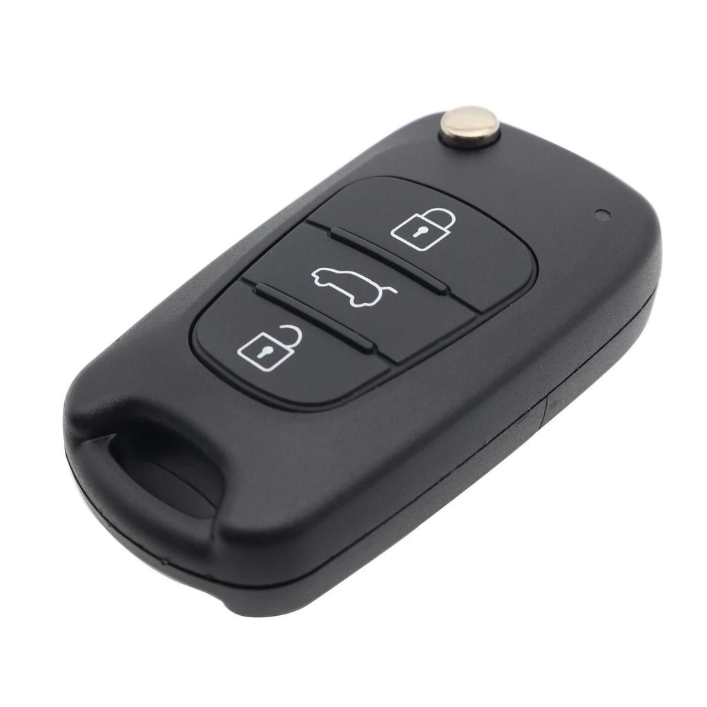 3 Button Flip Key Shell for Hyundai i10 i20 i30 ix20 ix35 Elantra Veloster Tucson and Kia Rio Ceed Picanto Sportage Sorento No Electronics