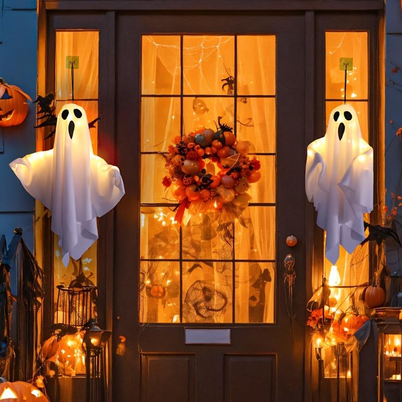 Spooky Ghost Halloween Decoration Waterproof Halloween LED Fabric Hanging Ghost Light for Lawn Garden Home Party Decor