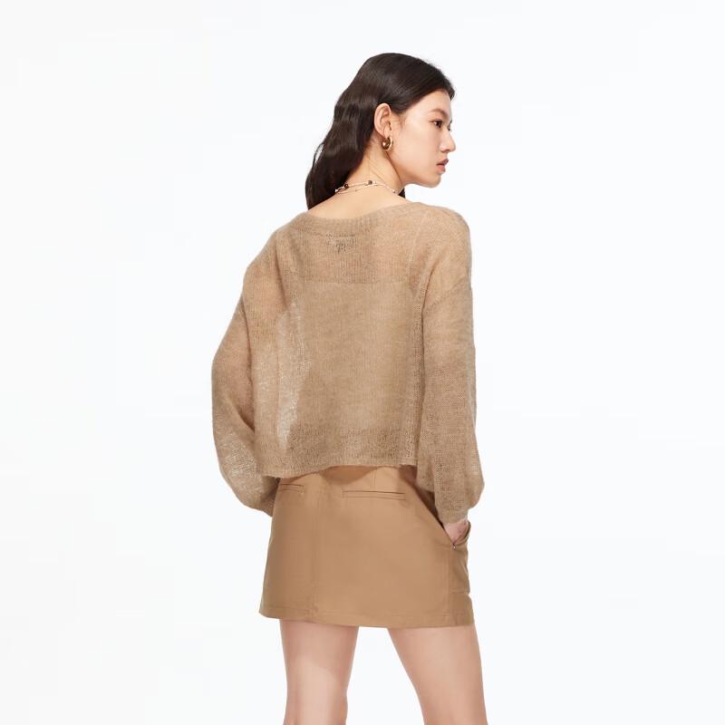 VEROMODA Women's Merino Wool Mohair Blend Slouchy Knit Sweater