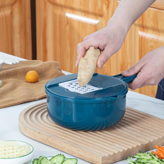 Ручная овощерезка Многофункциональная ручная слайсер-шинковка с лезвиями из нержавеющей стали Эффективная овощерезка для моркови, картофеля, салата