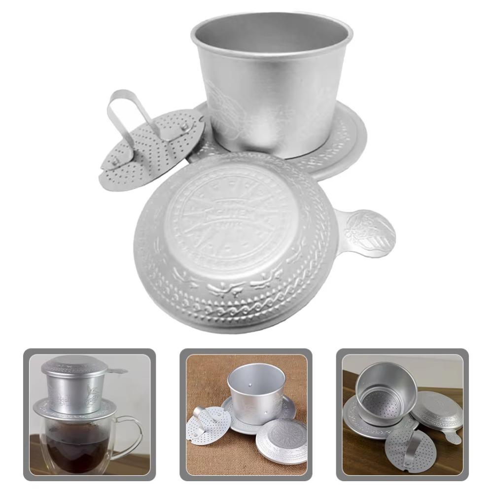 Aluminum Vietnamese Coffee Filter Vintage Coffee Drip Cup Easy To Clean Coffee Making Pot Office