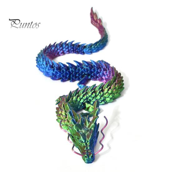 Китайская статуя дракона, напечатанная на 3D-принтере, фигурка дракона с подвижными суставами, шарнирная скульптура дракона, украшение стола для домашнего офиса