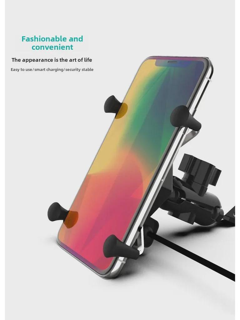 Держатель для телефона на мотоцикл и скутер X-Type с USB-зарядным устройством и водонепроницаемым выключателем