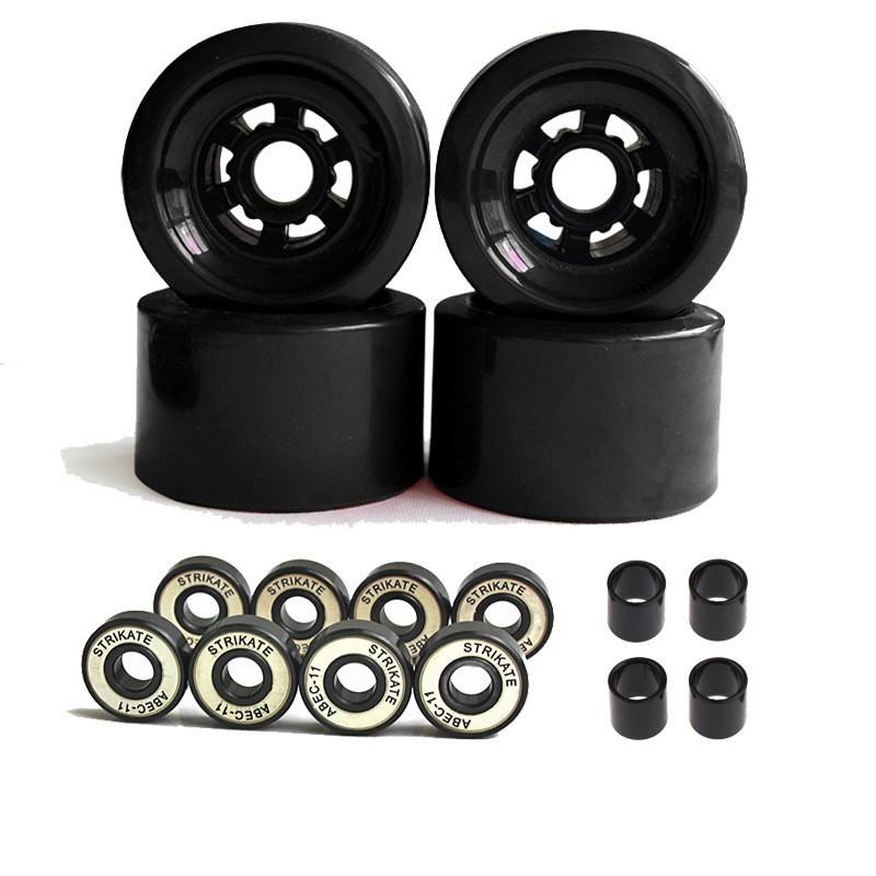 4-Pack 90x54mm PU Longboard Wheels Adult Skateboard Freestyle Dance Electric Auxiliary
