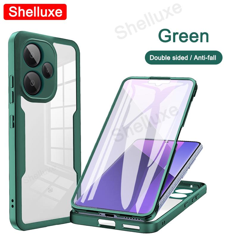 PocoM6 360 Полный корпус Передняя+Задняя Прозрачный Чехол Shelluxe Для Xiaomi POCO M6 M6Pro Pocophone M6 Pro Силиконовый Двусторонний Чехол для телефона