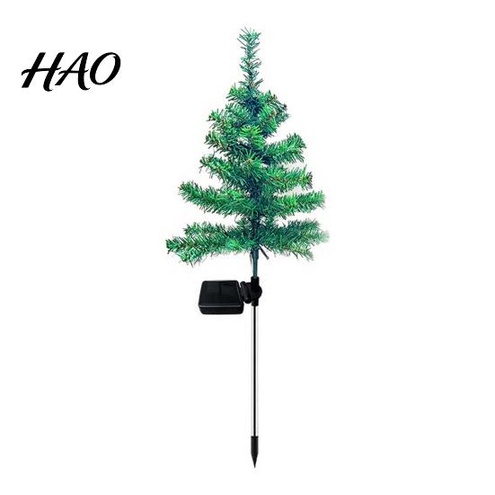 Festival Atmosphere Courtyard Lighting Solar Christmas Tree Garden Stake Lights, Outdoor IP65 Waterproof Crooked Lamp with Colorful Light for