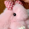 1 шт. Бантик Модные детские игрушки Милый плюшевый брелок-кролик Прекрасная пушистая кукла-кролик Животное Форма Имитация норкового меха