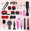 21x/Set Erotic Bed Restraints Sex Toy BDSM Bondage Kit Gang Ball Play Nipple Clamps Vibrators-Penis Ring for Beginners