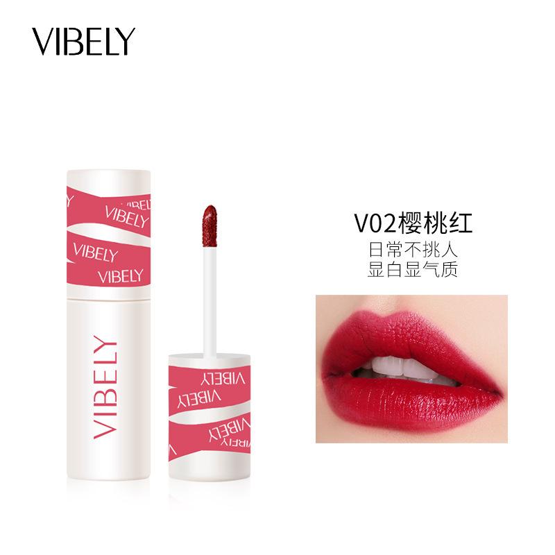 VIBELY Matte & Mist Velvet Lip Glaze Air Mist Waterproof Long Lasting White Lipstick