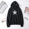 Ladies Pentagram Print Pullover Hooded Student Casual Long Sleeve Harajuku Hoodie for Autumn Winter