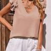 DAFIFY Женские модные повседневные летние однотонные блузки и рубашки без рукавов с v-образным вырезом и принтом
