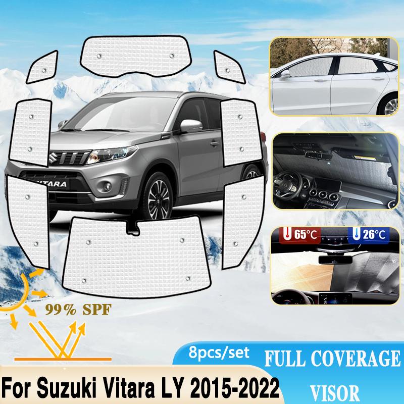 Полные солнцезащитные козырьки для Suzuki Vitara Escudo LY 2015~ Полный комплект для лобового стекла и боковых окон Автоаксессуары 2016 2018