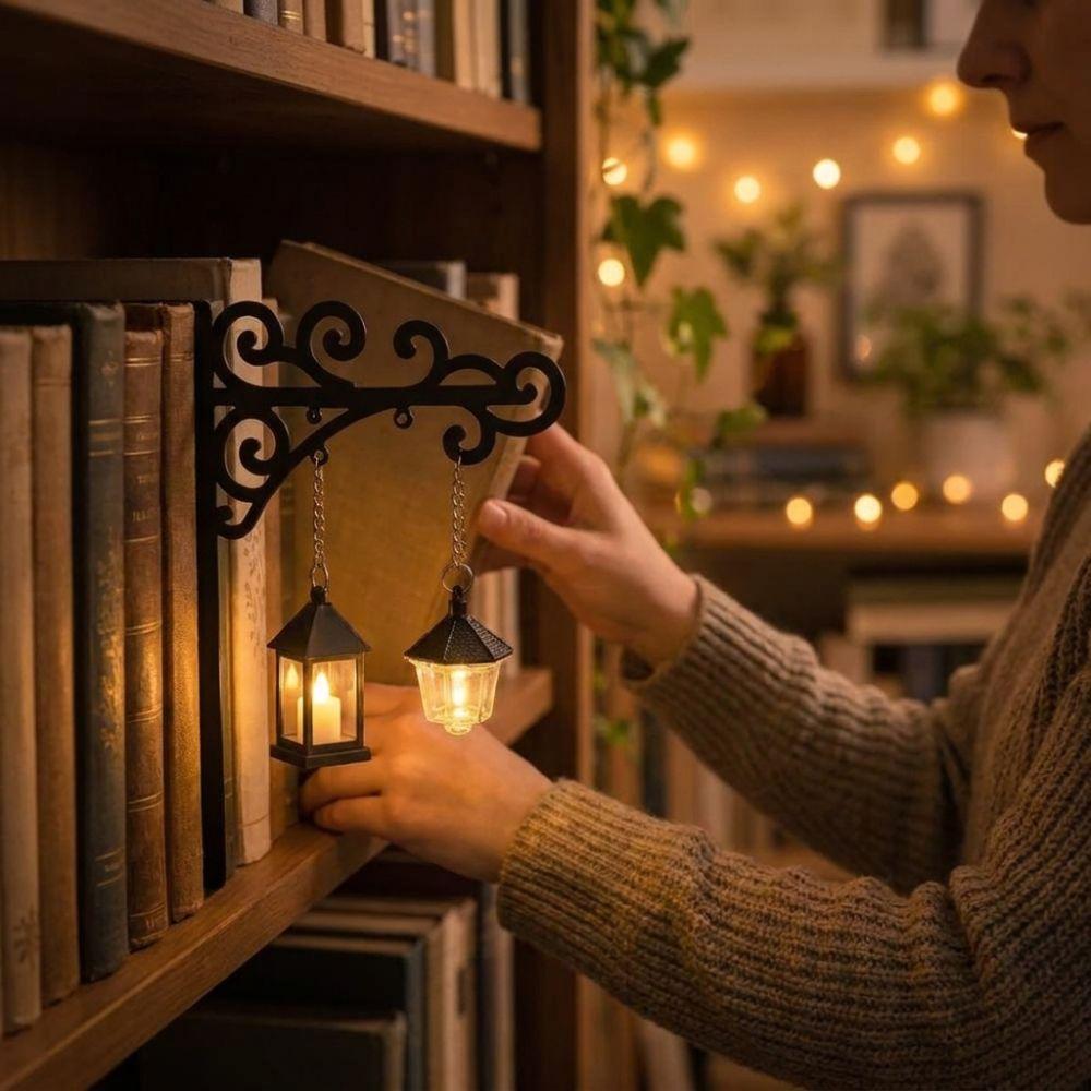 Декоративная светодиодная лампа для книжного уголка, винтажный металлический ночник в библиотечном стиле, тыквенный фонарь-призрак, для дома и офиса