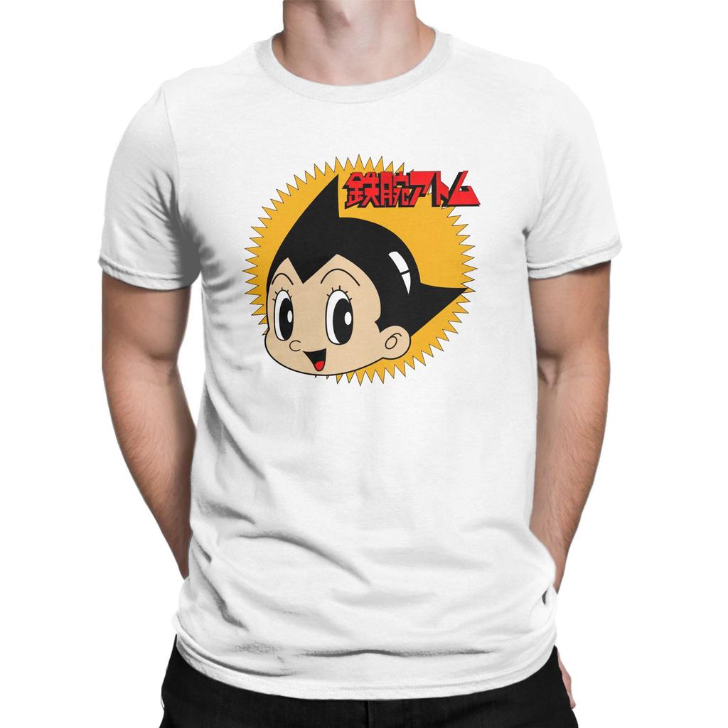 Astro Boy Manga T-Shirt Men Fun Pure Cotton Tee Shirt O Neck Short Sleeve T Shirt 4XL 5XL Clothes