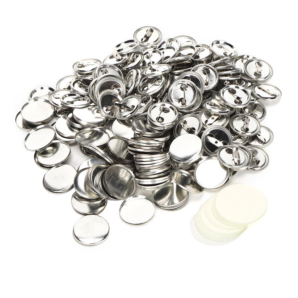 100pcs Blank Pin Button Round Safety Badge Emblem Medal Parts Supplies for Handicraft Gifts Souvenirs
