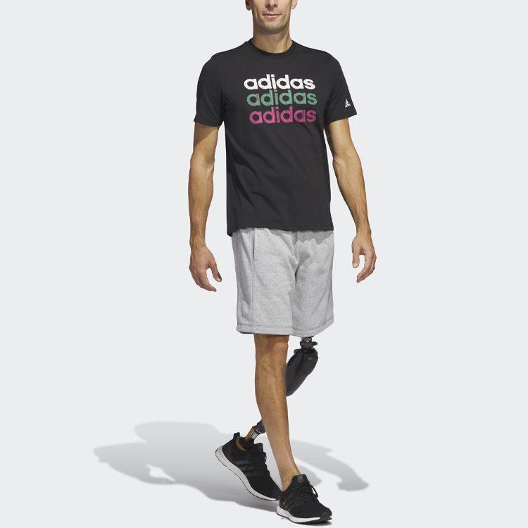 adidas Мужская черная футболка ULT с круглым вырезом, умеренного прямого кроя, HS2523
