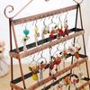 Двухсторонняя подставка для сережек с 4 слоями отверстий, подставка для ювелирных изделий, полка