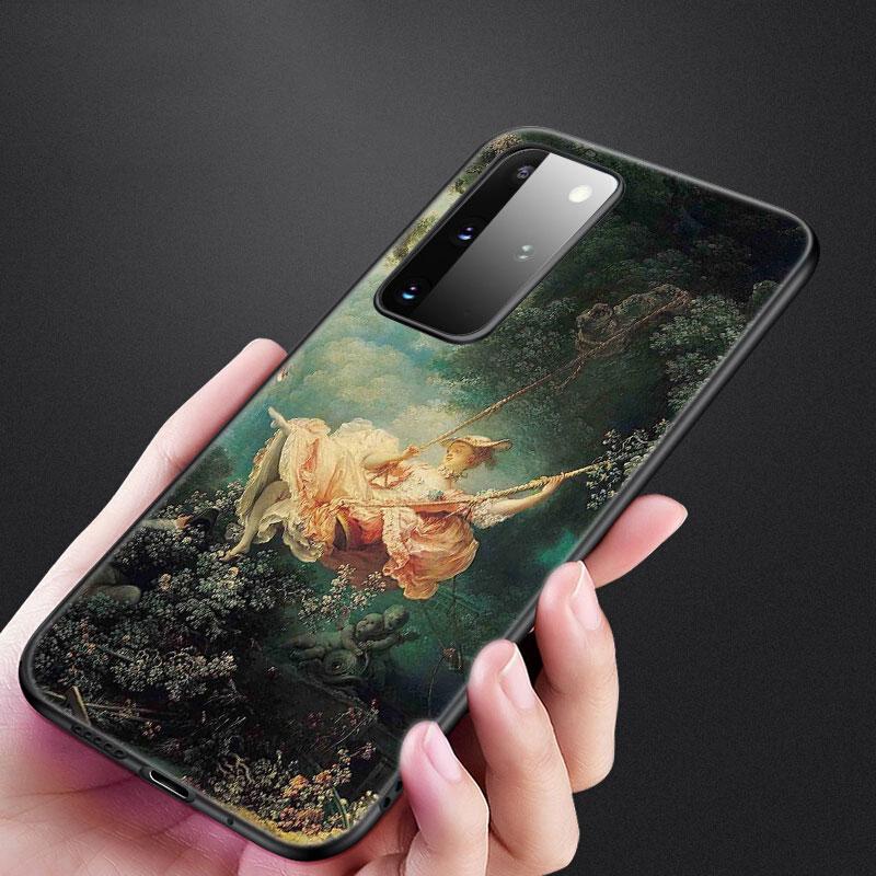 Чехол для телефона с художественной росписью в стиле Ренессанс для Samsung Galaxy S22 Pro S21 S20 Ultra FE S10 Lite 5G S10E S9 S8 Plus, мягкий черный чехол из ТПУ