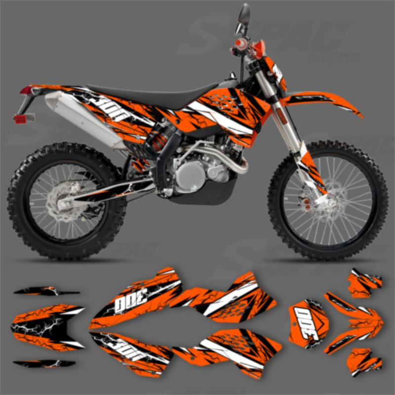 SPACE Индивидуальная графика для мотоцикла Фон Наклейка для KTM 2007 2008 2009 2010 SXF 2008 2009 2010 2011 EXC Наклейки Стикеры Комплекты 10