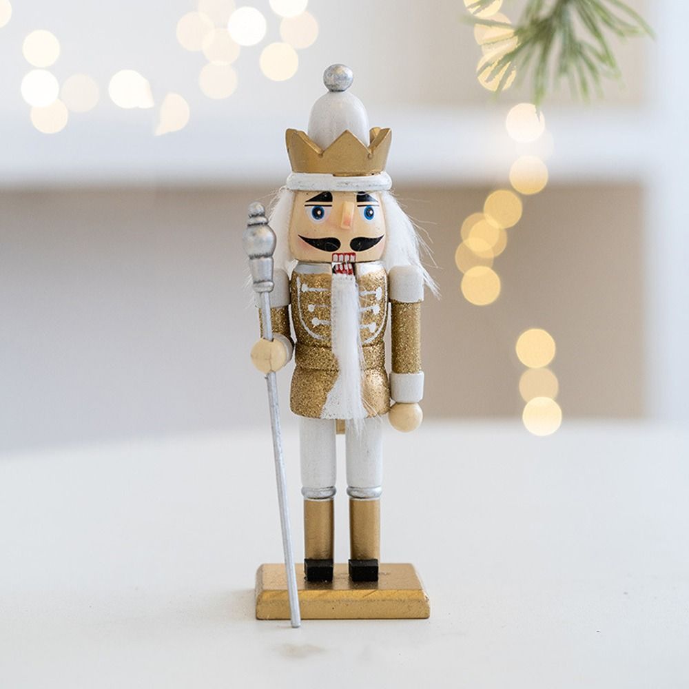 16 см Деревянное украшение в виде Щелкунчика, расписанное Веселое рождественское украшение для вечеринки