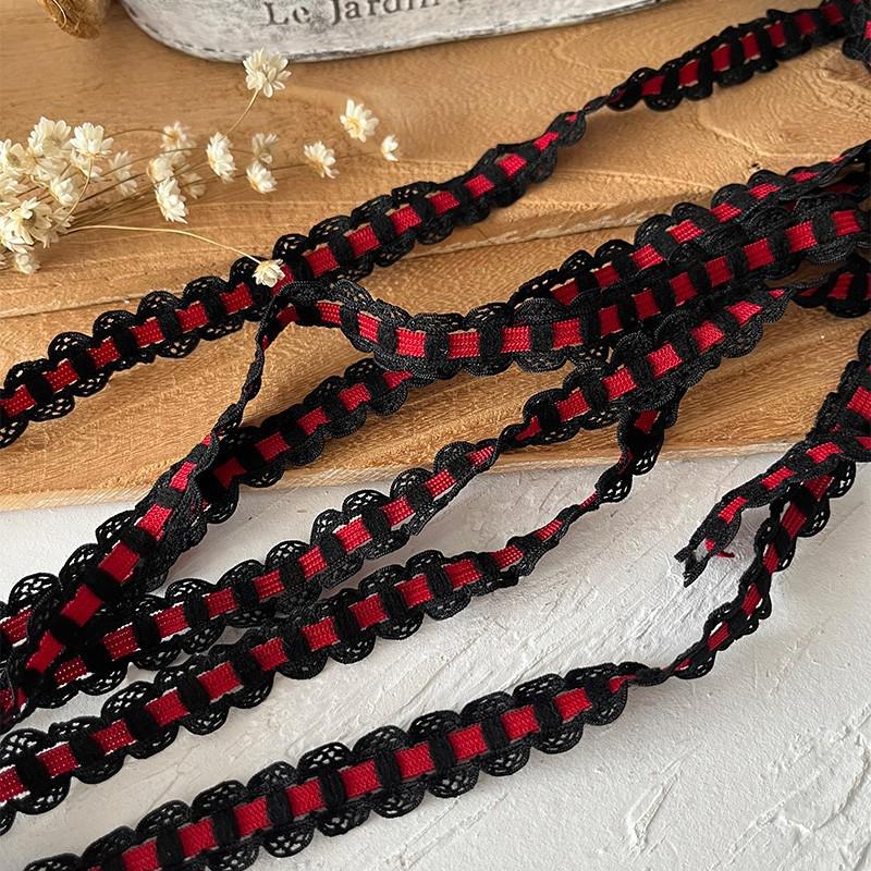 Черная кружевная органза для самостоятельного изготовления одежды и аксессуаров - украшение горловины и подола юбки