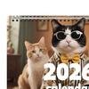 Настенный календарь с котами на 2026 год ЯНВ 2026 Смешной календарь с котами 12 2026 - ДЕК Ежемесячный планировщик