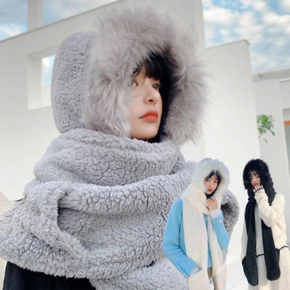 Женская и мужская зимняя шапка-ушанка из меха, шапка-траппер, комплект шарфа