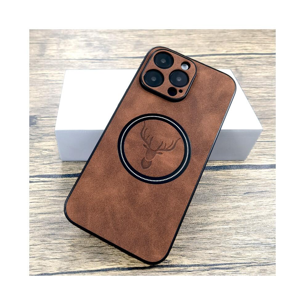 (Dark Brown) Luxury PU Leather Retra Case For Phone case