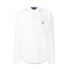 Polo Solid Color Polo Collar Single Breasted Long Sleeve Shirt Men Shirts White 710654408-003